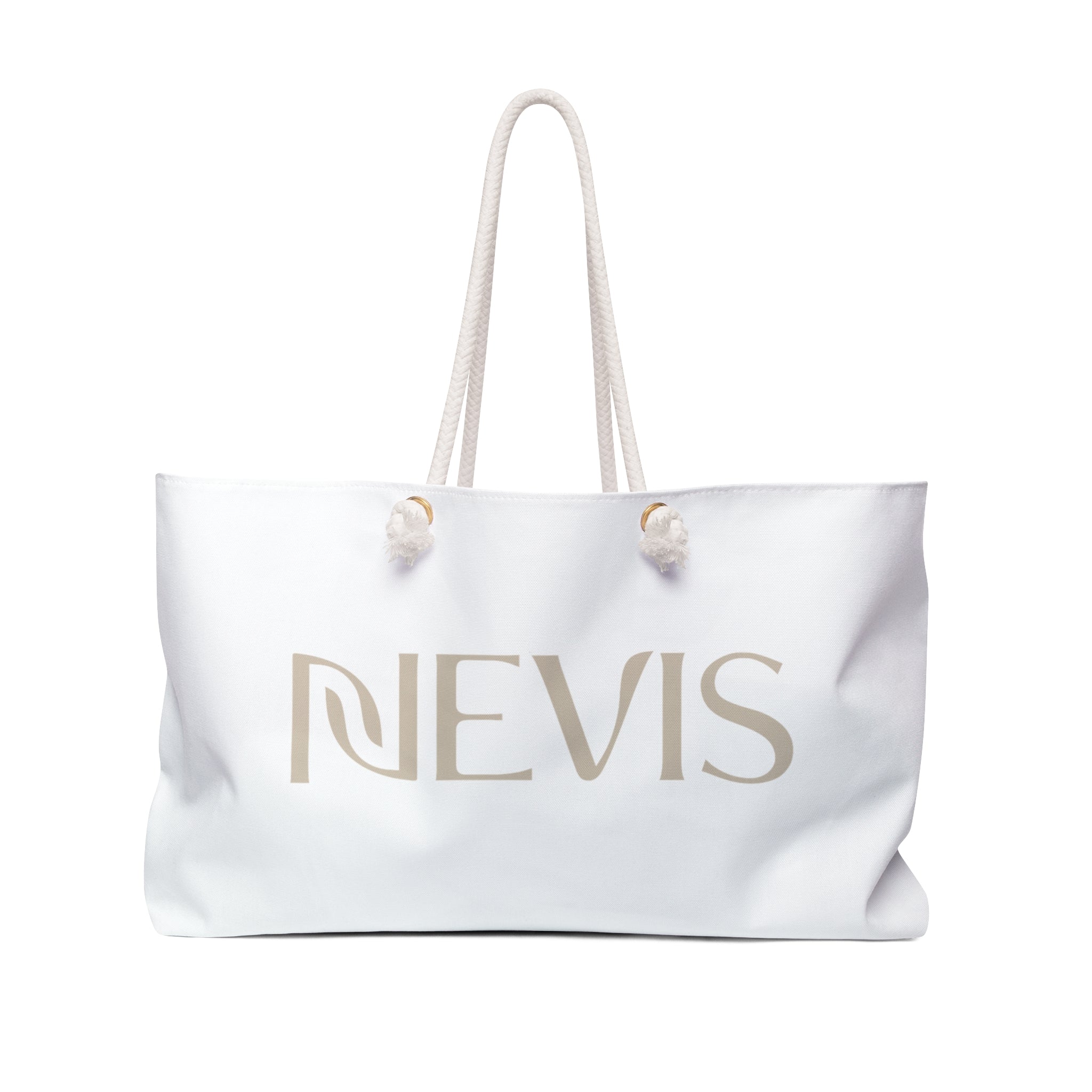 Nevis Logo Weekender Bag — Beige