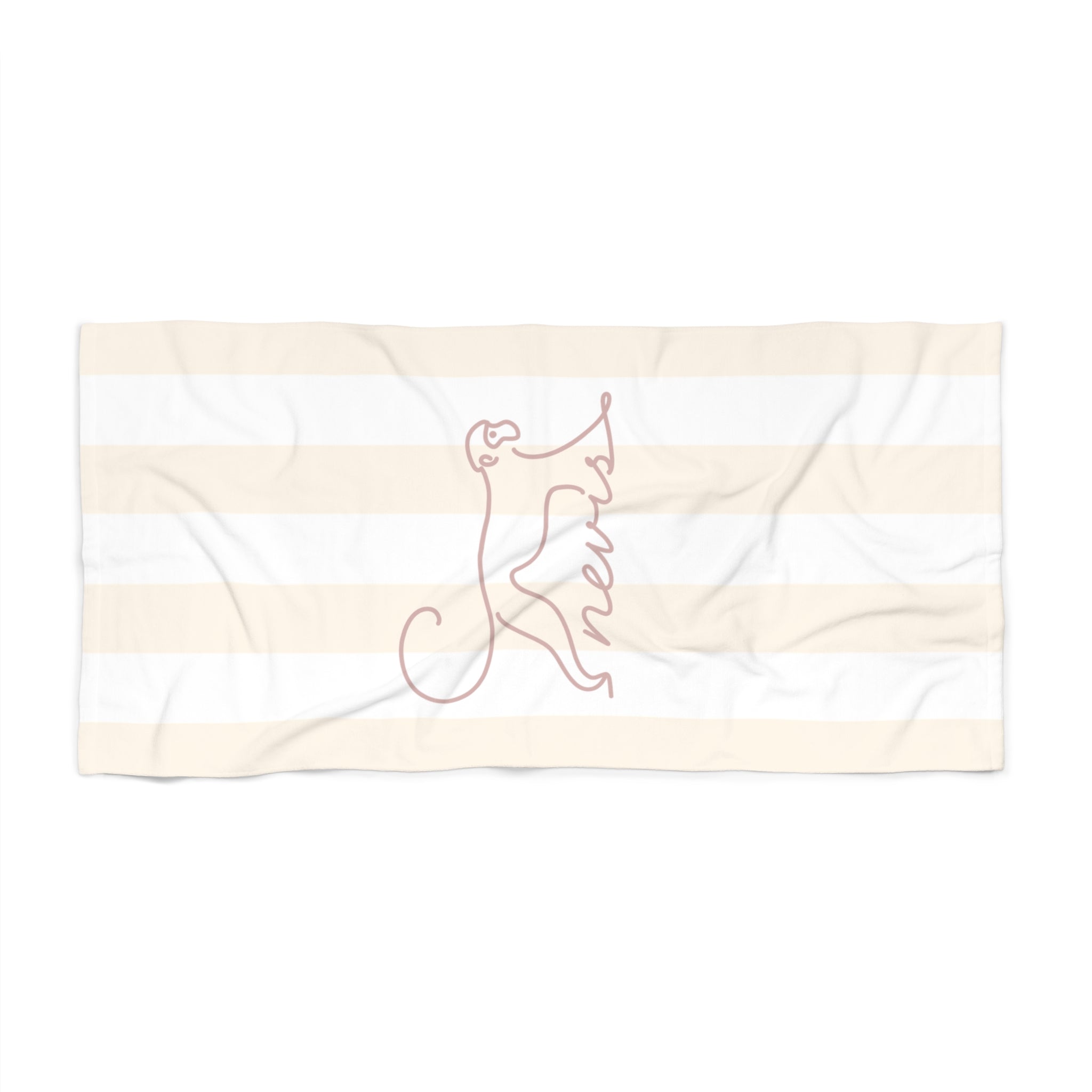 Nevis Monkey Beach Towel — Blush Striped