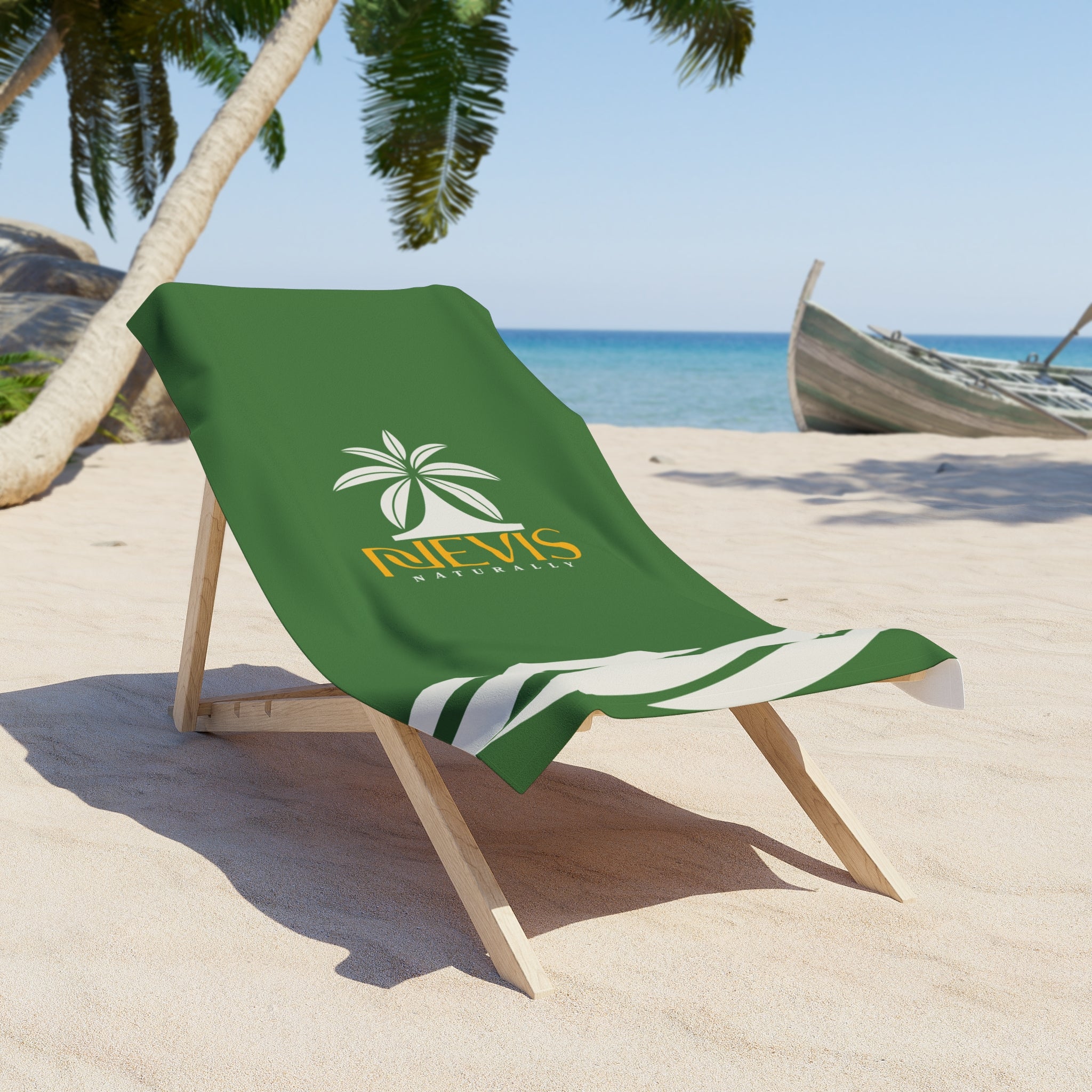 Nevis Naturally Beach Towel — Palm (Green)