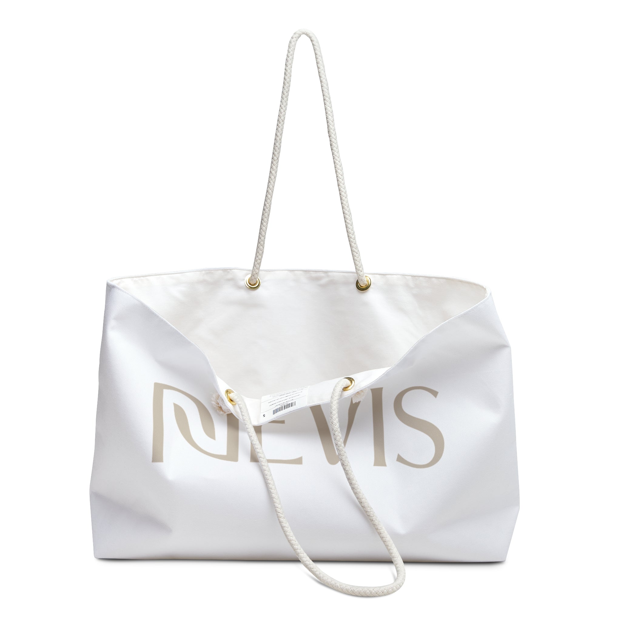 Nevis Logo Weekender Bag — Beige