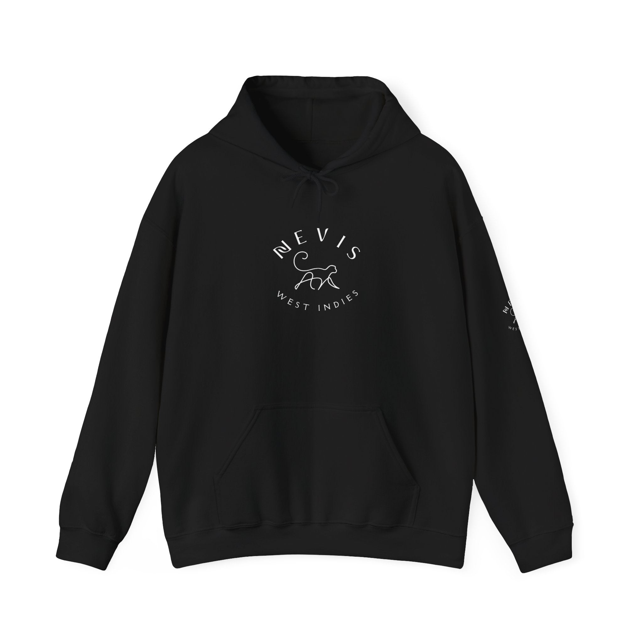 Line-Art Monkey Pullover Hooded Sweatshirt