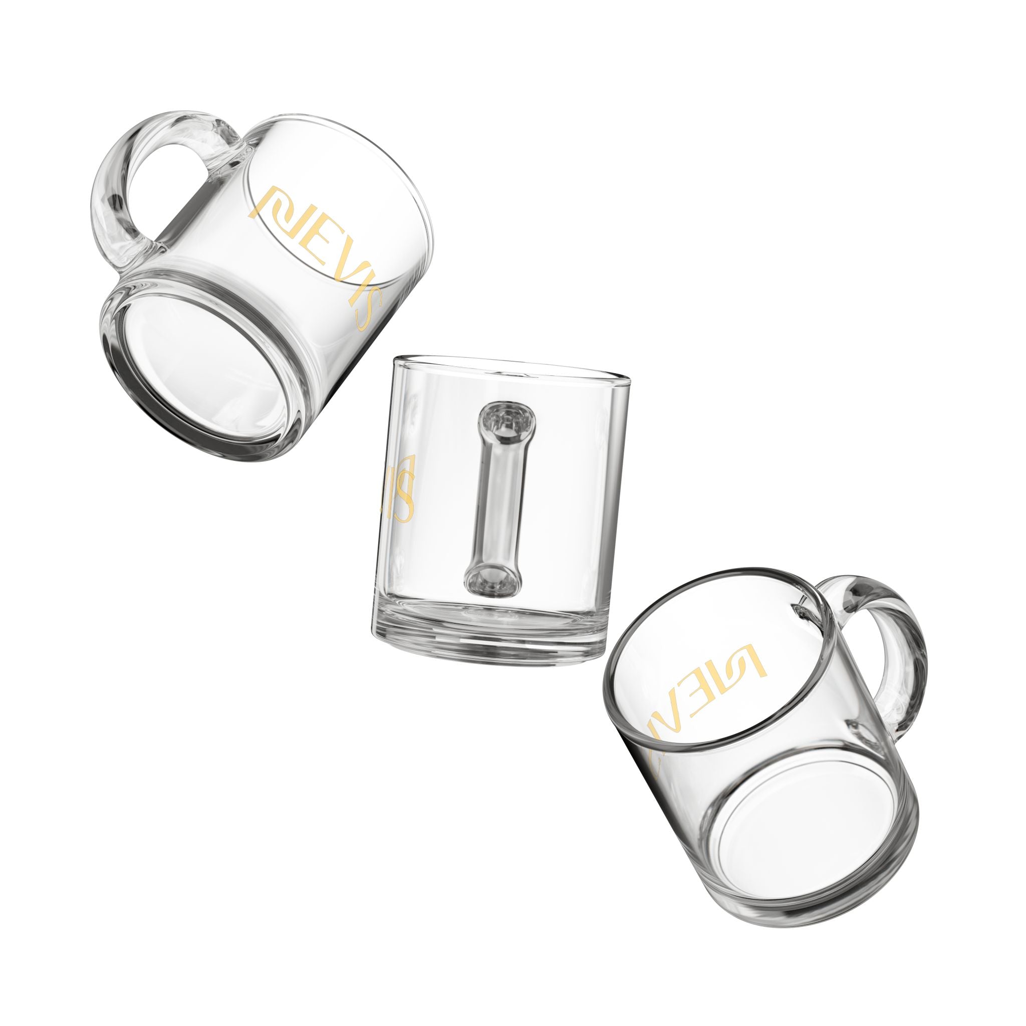 Nevis Gold Logo Glass Mug