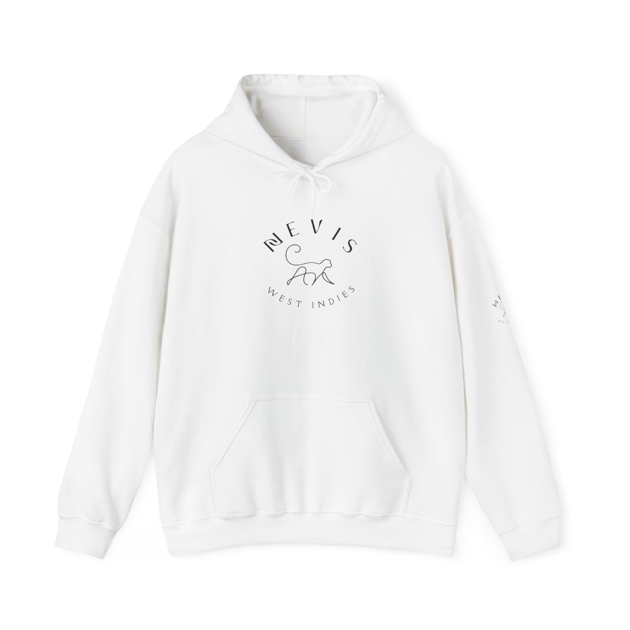 Line-Art Monkey Pullover Hooded Sweatshirt