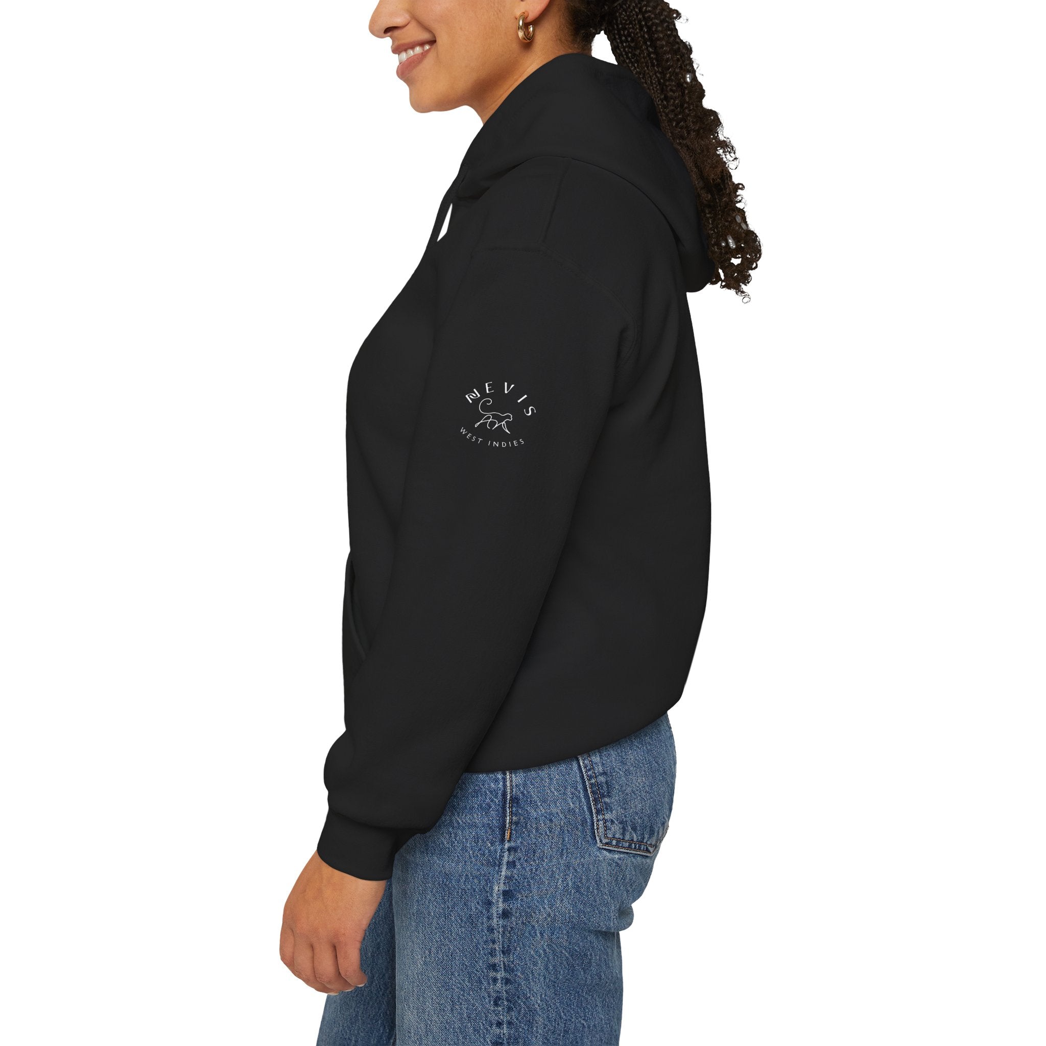 Line-Art Monkey Pullover Hooded Sweatshirt