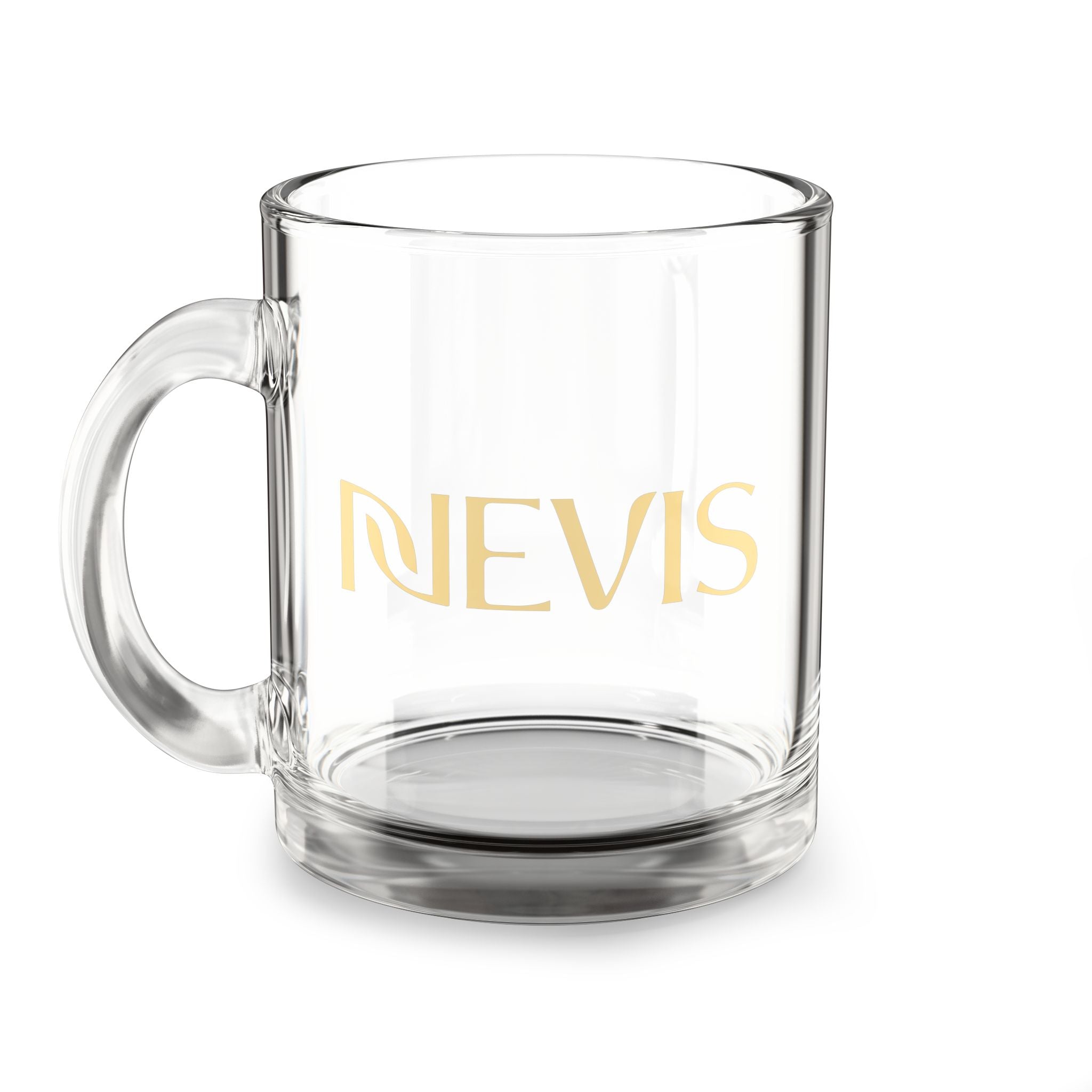 Nevis Gold Logo Glass Mug