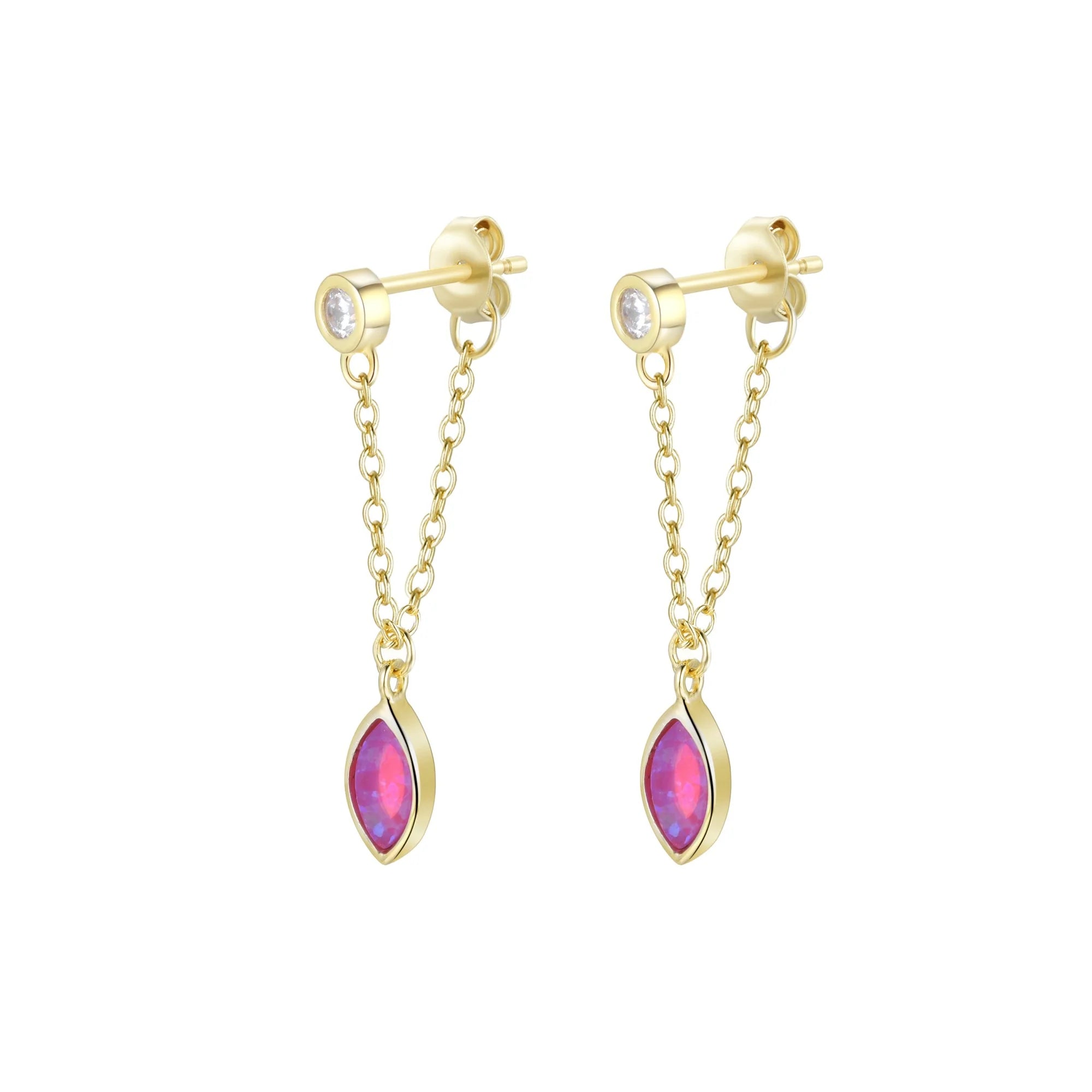 Nevis Inspired Jewelry Full Swing Opal Earrings