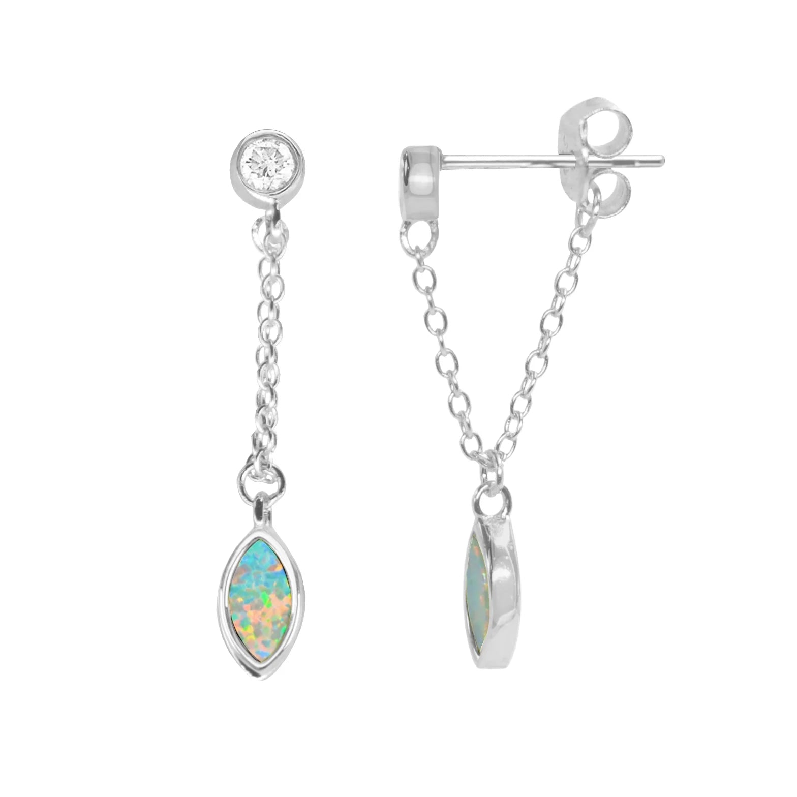 Nevis Inspired Jewelry Full Swing Opal Earrings